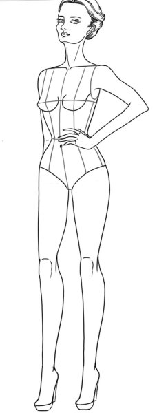 Макет для рисования одежды