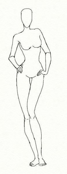 Эскиз тела человека в полный рост