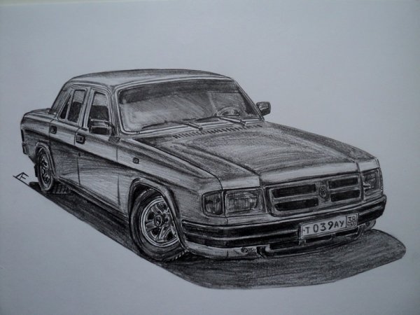 Волга ГАЗ рисунки 3110