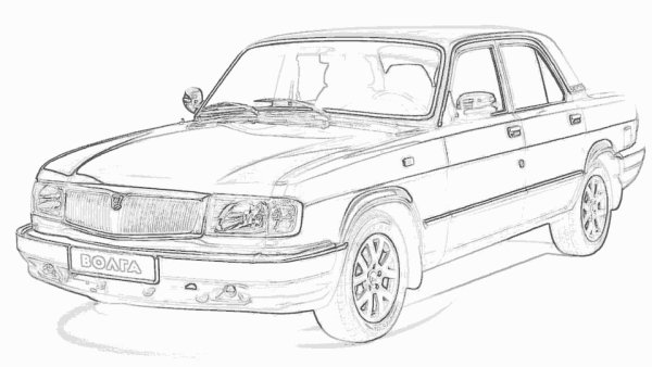 Раскраска Волга ГАЗ 3110