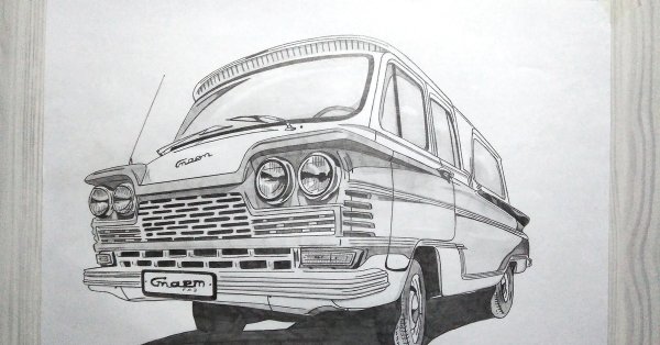 ГАЗ 3307 нарисовать сбоку