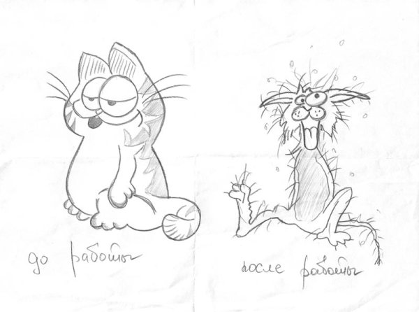 Смешные рисунки карандашом