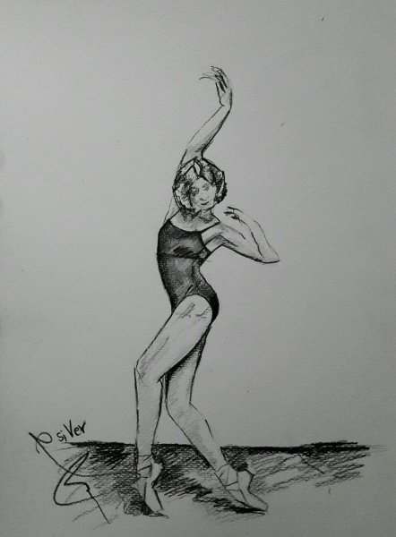 Балерина карандашом