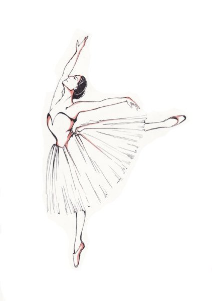 Балерина рисунок