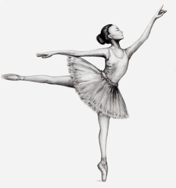 Балерина рисунок карандашом