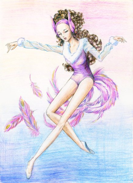 Балерина рисунок карандашом