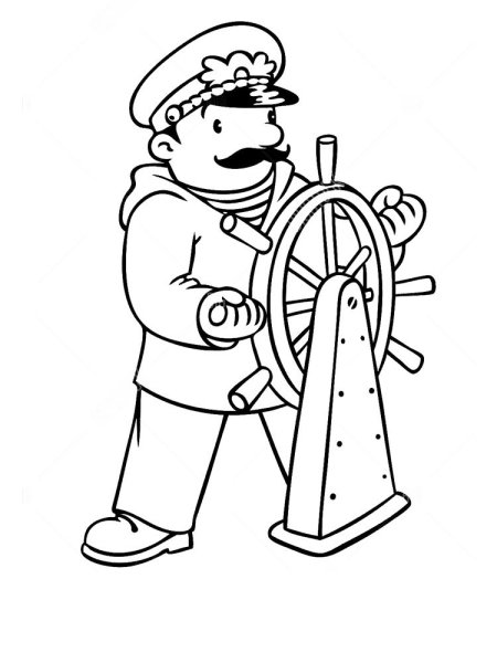 Моряк рисунок карандашом