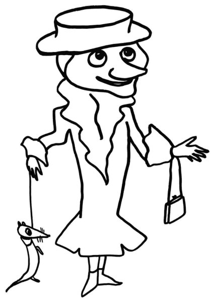 Шапокляк раскраска