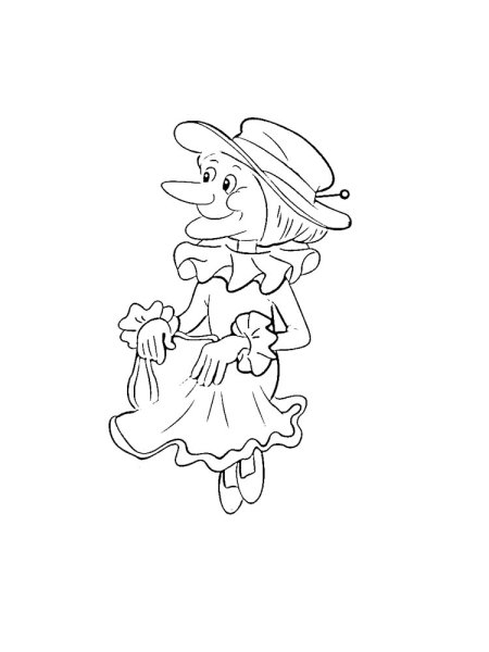 Шапокляк раскраска