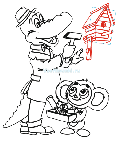 Шапокляк карандашом