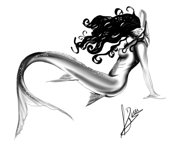 Раскраска злая Русалка