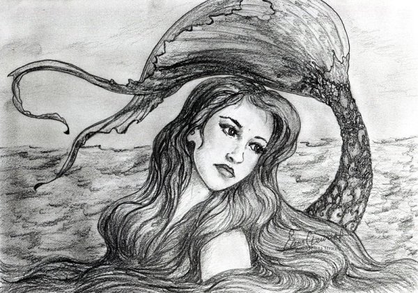 Татуировка Русалка эскиз