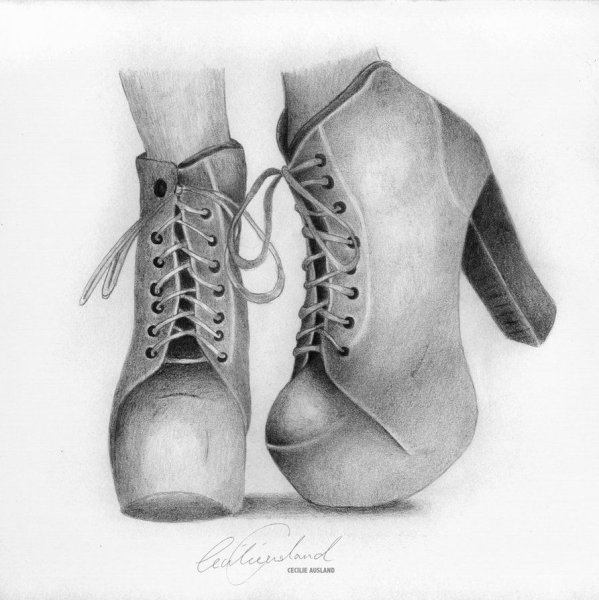 Кроссовок рисунок легкий