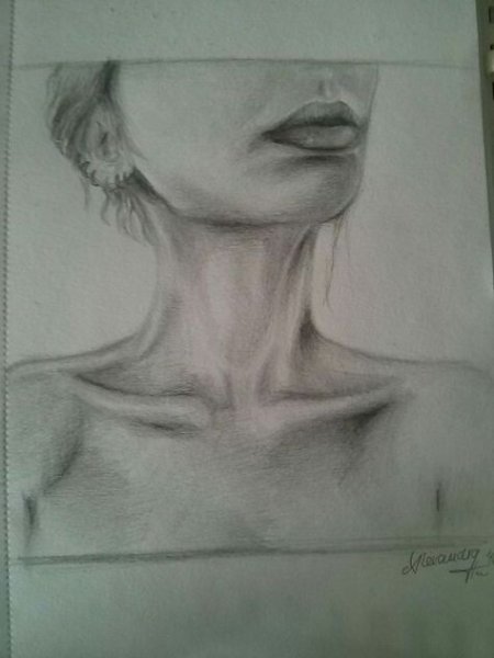 Нарисовать ключицы