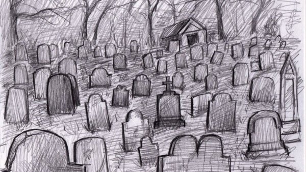 Кладбище карандашом