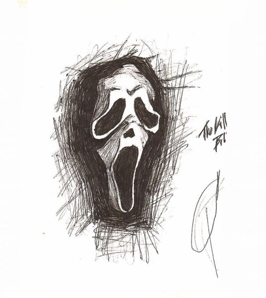 Маска крик карандашом
