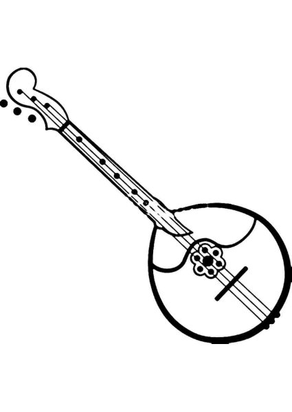 Пандури музыкальный инструмент раскраска