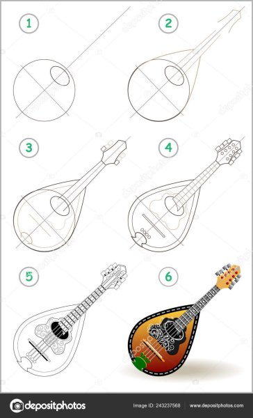 Домра раскраска