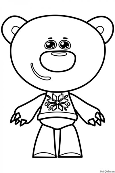 Тучка Мимимишки раскраска