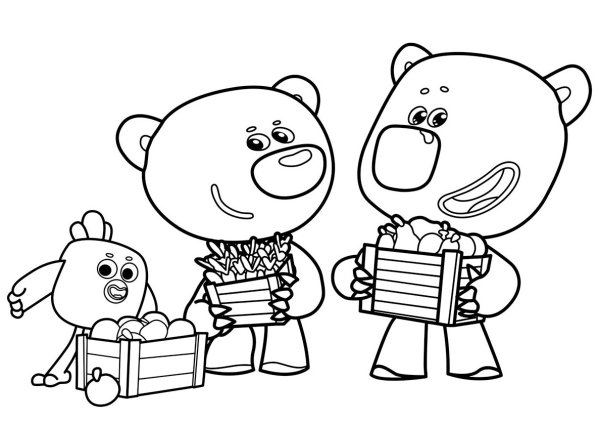 Раскраски Мимимишки тучка и Кеша