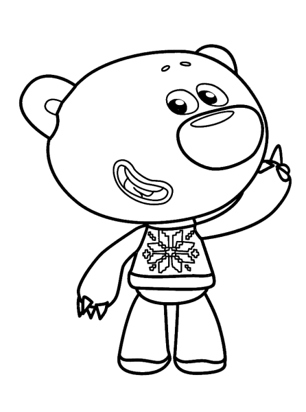 Лисичка Мимимишки раскраска