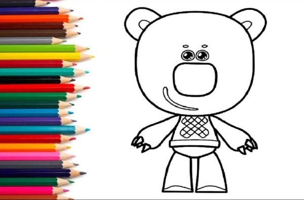 Раскраска супер мишка