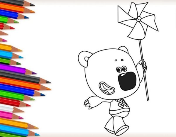 Раскраска мишки Мимимишки Кеша