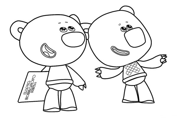 Еноты из МИМИМИШЕК раскраска