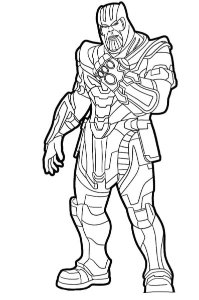 Раскраска Мстители Танос