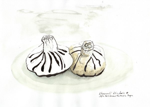 Рисование хинкали