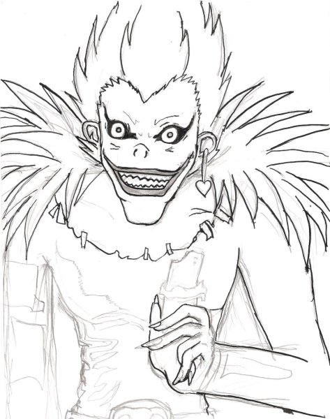 Рюк Бог смерти карандашом