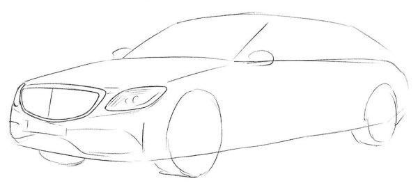 Мерседес Майбах нарисовать