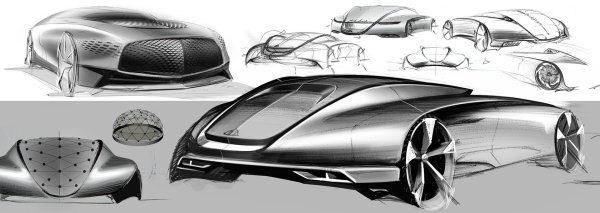 Mercedes Benz Maybach Vision 6 Sketch