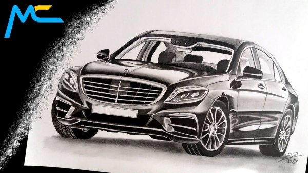 Mercedes Benz s-class w222 drawing