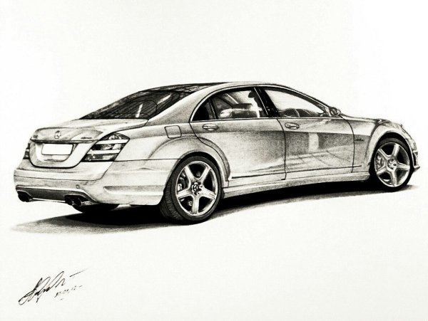 Рисунок Mercedes Benz w221