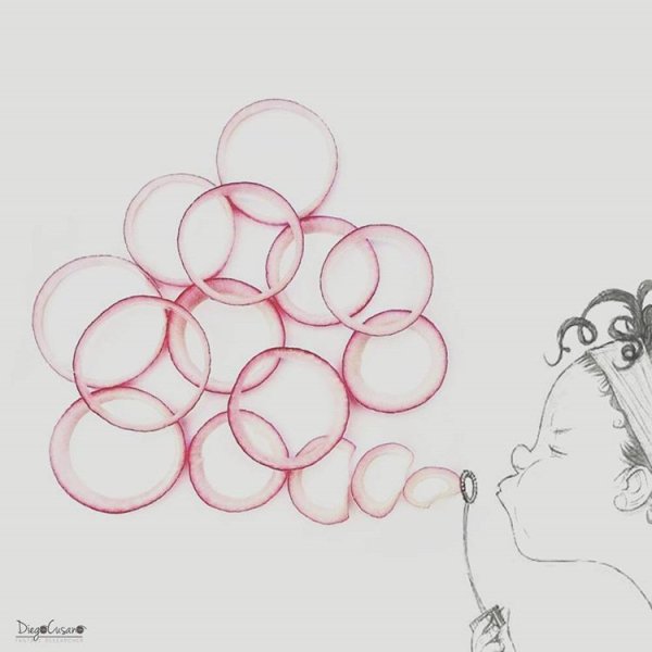 Мыльные пузыри карандашом