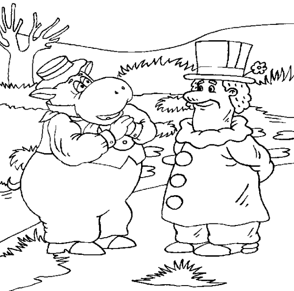 Приключения поросёнка Фунтика раскраска