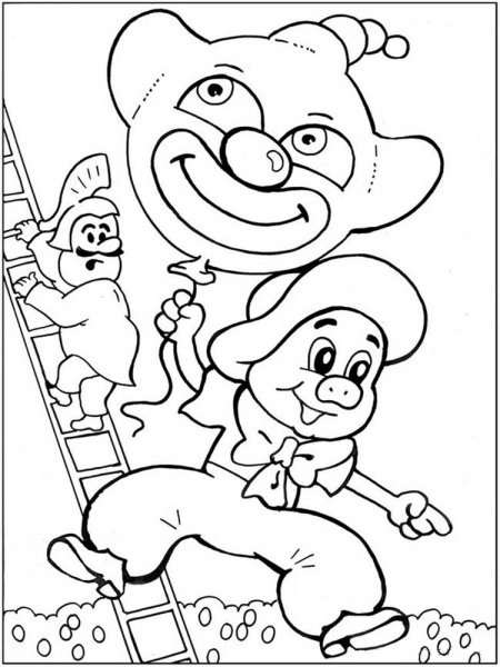 Поросенок Фунтик раскраска