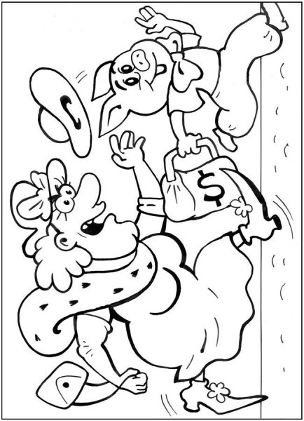 Приключения поросёнка Фунтика раскраска