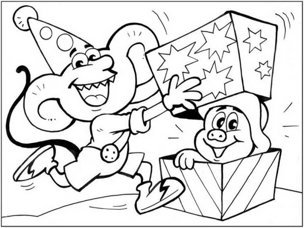 Фунтик раскраска