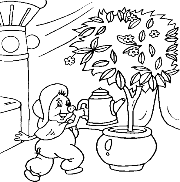 Фунтик раскраска