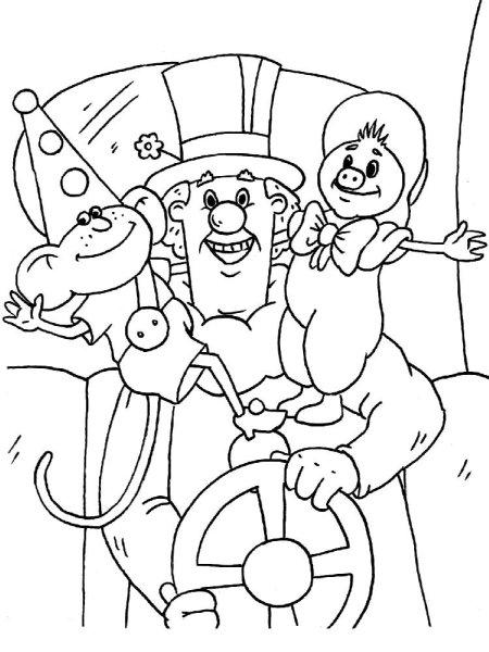 Приключения поросёнка Фунтика раскраска