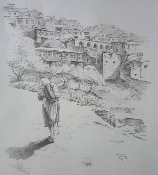 Село Кубачи иллюстрации