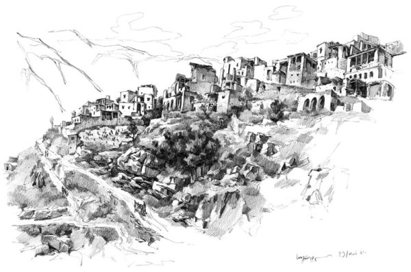 Дагестан аул вектор