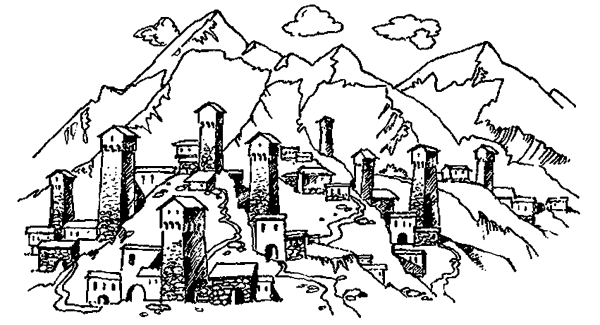 Сванские башни рисунки