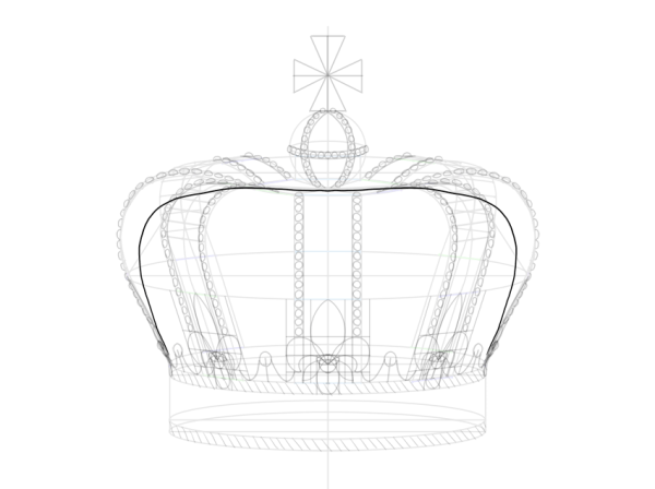 Нарисовать шапку Мономаха карандашом