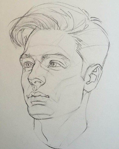 Зарисовки лица человека