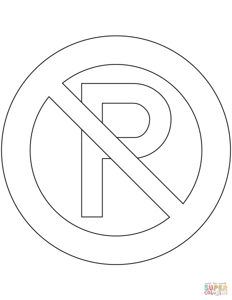 Запрещающие дорожные знаки для раскрашивания