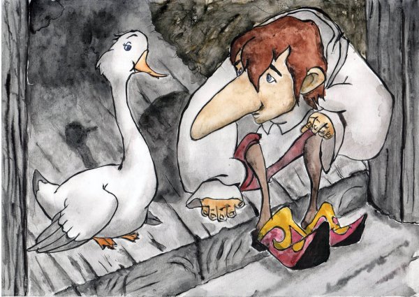 Карлик нос Гауф рисунок