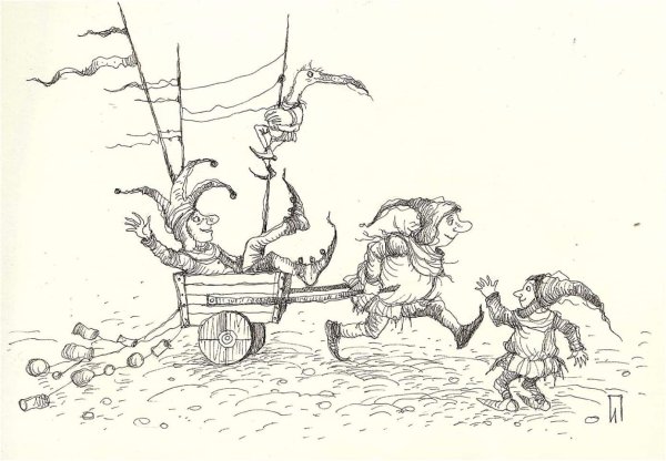 Карлик нос Гауф рисунок